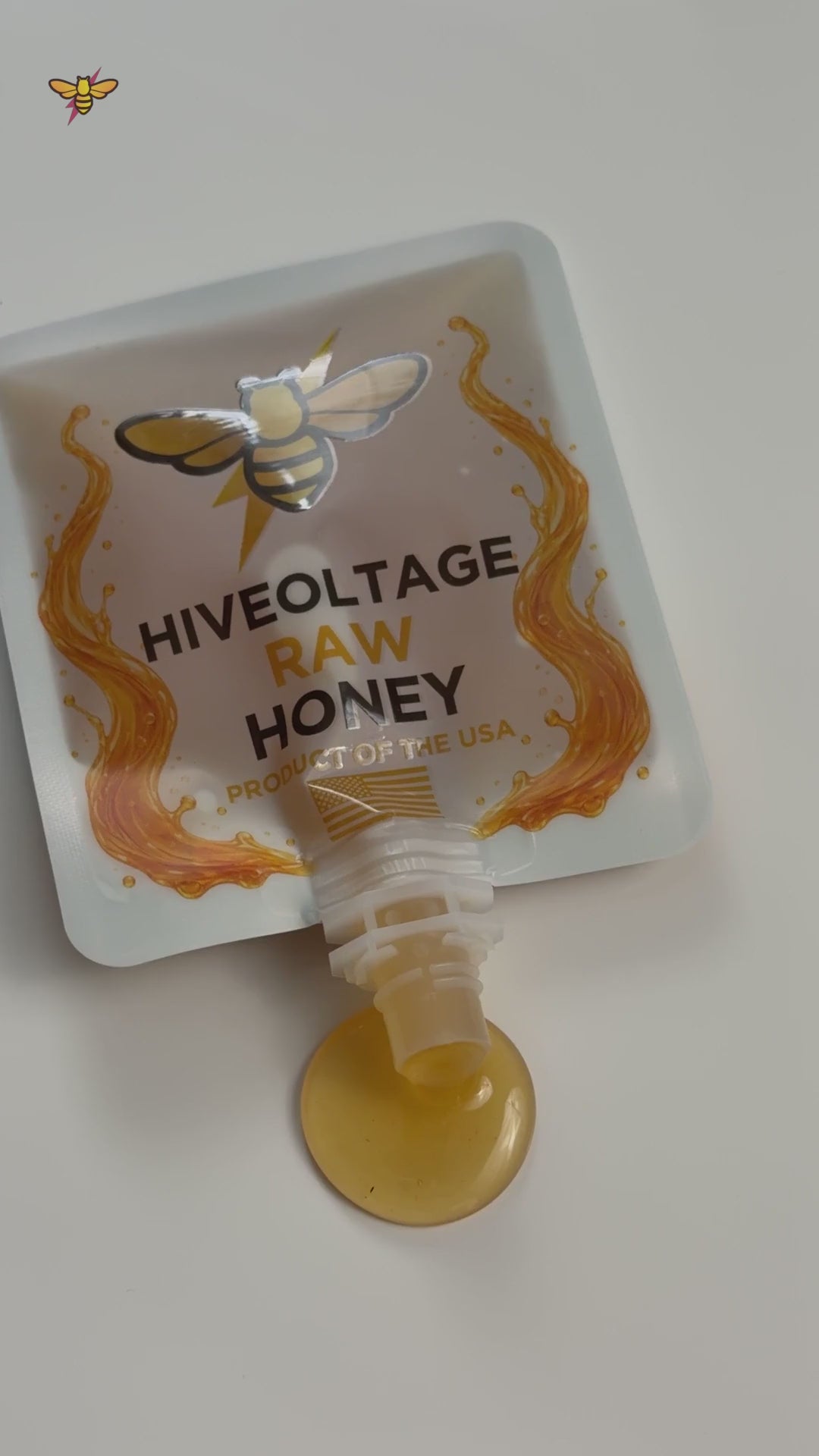 HIVEOLTAGE Raw Orange Blossom honey pouch drip demo video